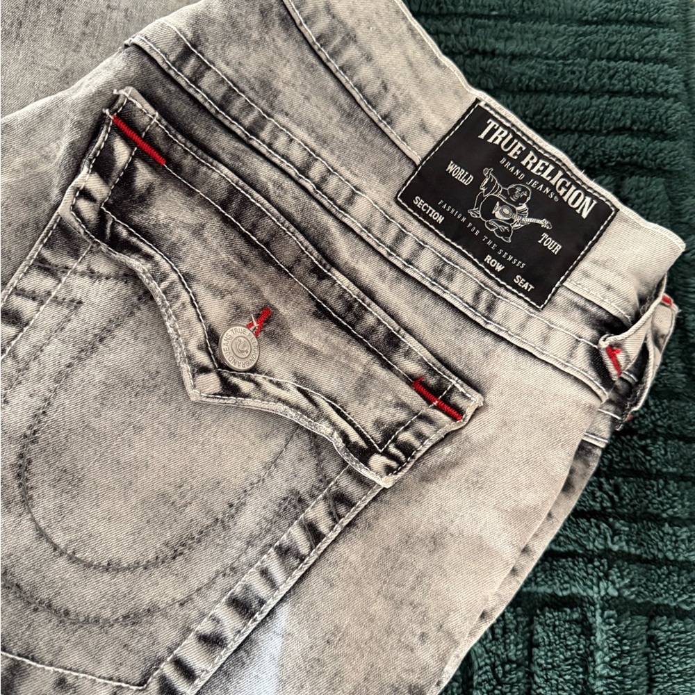 True Religion Black and Gray Men's Jeans